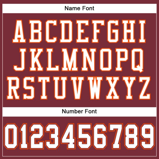 Custom Burgundy White-Orange Mesh Authentic Football Jersey Custom Burgundy White-Orange Mesh Authentic Football Jersey