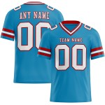 Custom Panther Blue White-Red Mesh Authentic Football Jersey Custom Panther Blue White-Red Mesh Authentic Football Jersey