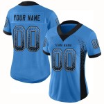 Custom Powder Blue Black-Gray Mesh Drift Fashion Football Jersey Custom Powder Blue Black-Gray Mesh Drift Fashion Football Jersey