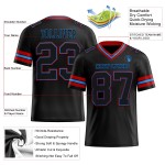 Custom Black Powder Blue-Red Mesh Authentic Football Jersey Custom Black Powder Blue-Red Mesh Authentic Football Jersey
