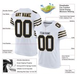 Custom White Black-Old Gold Mesh Authentic Football Jersey Custom White Black-Old Gold Mesh Authentic Football Jersey