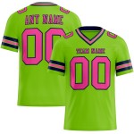 Custom Neon Green Pink-Navy Mesh Authentic Football Jersey Custom Neon Green Pink-Navy Mesh Authentic Football Jersey