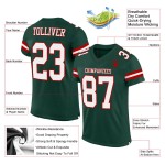 Custom Green White-Red Mesh Authentic Football Jersey Custom Green White-Red Mesh Authentic Football Jersey