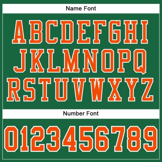 Custom Kelly Green Orange-White Mesh Authentic Football Jersey Custom Kelly Green Orange-White Mesh Authentic Football Jersey