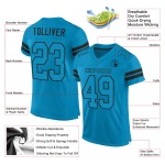 Custom Panther Blue Panther Blue-Black Mesh Authentic Football Jersey Custom Panther Blue Panther Blue-Black Mesh Authentic Football Jersey