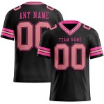 Custom Black Medium Pink-Pink Mesh Authentic Football Jersey Custom Black Medium Pink-Pink Mesh Authentic Football Jersey