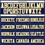 Custom Navy White-Gold Mesh Authentic Football Jersey Custom Navy White-Gold Mesh Authentic Football Jersey