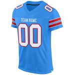 Custom Powder Blue White-Red Mesh Authentic Football Jersey Custom Powder Blue White-Red Mesh Authentic Football Jersey
