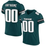 Custom Midnight Green White-Gray Mesh Authentic Football Jersey Custom Midnight Green White-Gray Mesh Authentic Football Jersey