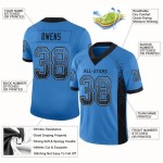 Custom Powder Blue Black-Gray Mesh Drift Fashion Football Jersey Custom Powder Blue Black-Gray Mesh Drift Fashion Football Jersey