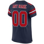 Custom Navy Red-White Mesh Authentic Football Jersey Custom Navy Red-White Mesh Authentic Football Jersey
