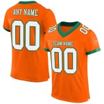 Custom Orange White-Kelly Green Mesh Authentic Football Jersey Custom Orange White-Kelly Green Mesh Authentic Football Jersey