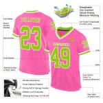 Custom Pink Neon Green-White Mesh Authentic Throwback Football Jersey Custom Pink Neon Green-White Mesh Authentic Throwback Football Jersey