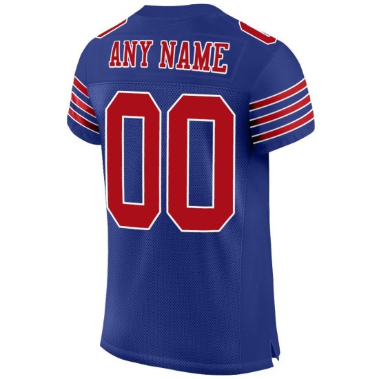 Custom Royal Red-White Mesh Authentic Football Jersey Custom Royal Red-White Mesh Authentic Football Jersey