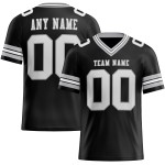 Custom Black White-Gray Mesh Authentic Football Jersey Custom Black White-Gray Mesh Authentic Football Jersey
