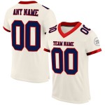 Custom Cream Navy-Red Mesh Authentic Football Jersey Custom Cream Navy-Red Mesh Authentic Football Jersey