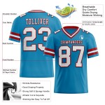 Custom Panther Blue White-Red Mesh Authentic Football Jersey Custom Panther Blue White-Red Mesh Authentic Football Jersey
