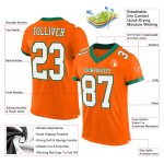 Custom Orange White-Kelly Green Mesh Authentic Football Jersey Custom Orange White-Kelly Green Mesh Authentic Football Jersey