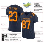 Custom Navy Bay Orange Mesh Authentic Football Jersey Custom Navy Bay Orange Mesh Authentic Football Jersey
