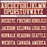 Custom Burgundy White-Orange Mesh Authentic Football Jersey Custom Burgundy White-Orange Mesh Authentic Football Jersey
