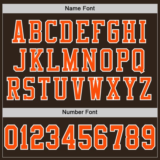 Custom Brown Orange-White Mesh Authentic Football Jersey Custom Brown Orange-White Mesh Authentic Football Jersey