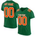 Custom Kelly Green Orange-White Mesh Authentic Football Jersey Custom Kelly Green Orange-White Mesh Authentic Football Jersey