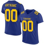 Custom Royal Gold Mesh Authentic Football Jersey Custom Royal Gold Mesh Authentic Football Jersey