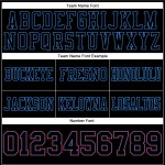 Custom Black Powder Blue-Red Mesh Authentic Football Jersey Custom Black Powder Blue-Red Mesh Authentic Football Jersey
