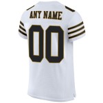 Custom White Black-Old Gold Mesh Authentic Football Jersey Custom White Black-Old Gold Mesh Authentic Football Jersey