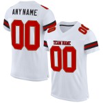 Custom White Red-Black Mesh Authentic Football Jersey Custom White Red-Black Mesh Authentic Football Jersey