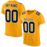 Custom Gold Navy-White Mesh Authentic Football Jersey Custom Gold Navy-White Mesh Authentic Football Jersey