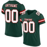 Custom Green White-Red Mesh Authentic Football Jersey Custom Green White-Red Mesh Authentic Football Jersey