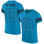 Custom Panther Blue Panther Blue-Black Mesh Authentic Football Jersey Custom Panther Blue Panther Blue-Black Mesh Authentic Football Jersey
