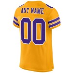 Custom Gold Purple-White Mesh Authentic Football Jersey Custom Gold Purple-White Mesh Authentic Football Jersey